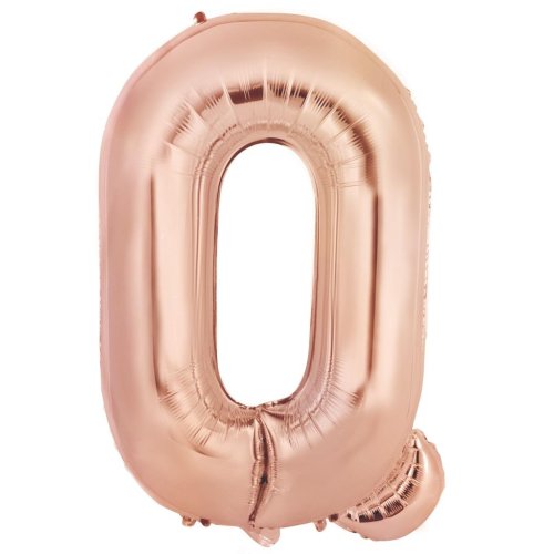 Rose gold letter Q balloon
