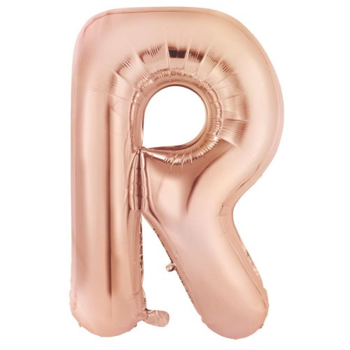 Rose gold letter R balloon