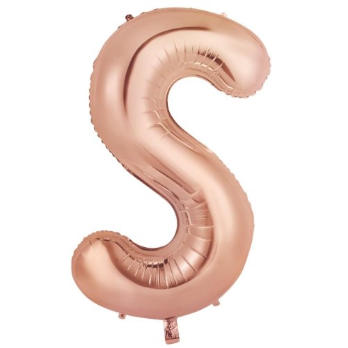 Rose gold letter S balloon
