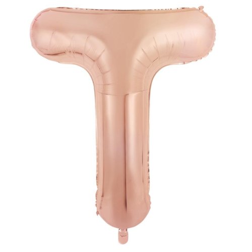 Rose gold letter T balloon