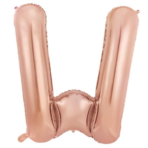Rose gold letter W balloon