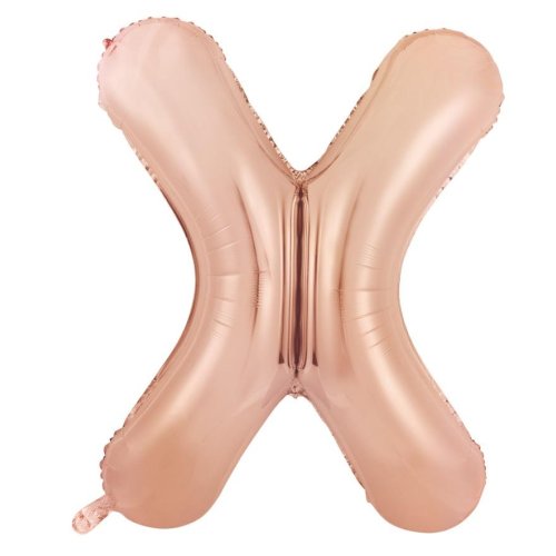 Rose gold letter X balloon