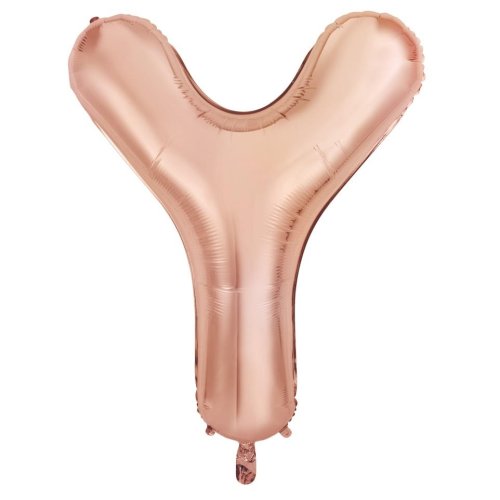 Rose gold letter Y balloon