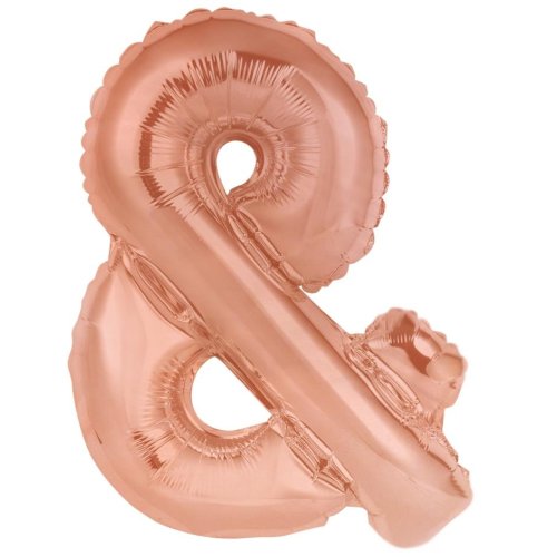 Rose gold ampersand balloon