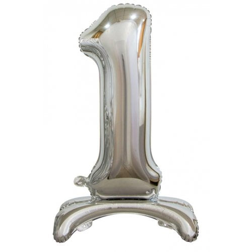 Standing Foil Balloon #1 Silver 76cm