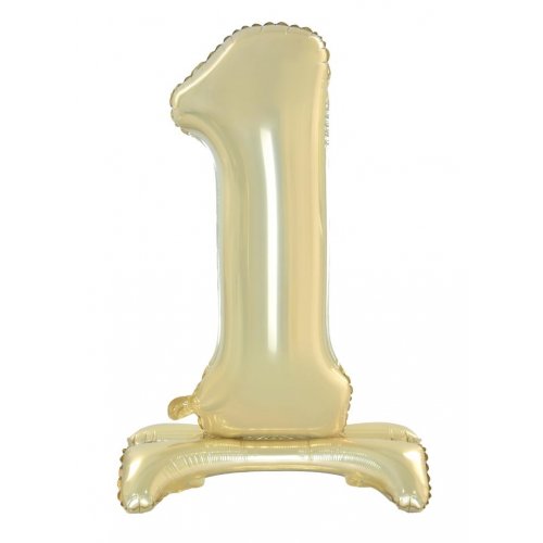 Standing Foil Balloon #1 Luxe Gold 76cm