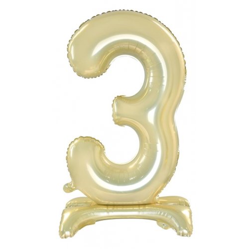 Standing Foil Balloon #3 Luxe Gold 76cm