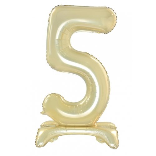 Standing Foil Balloon #5 Luxe Gold 76cm