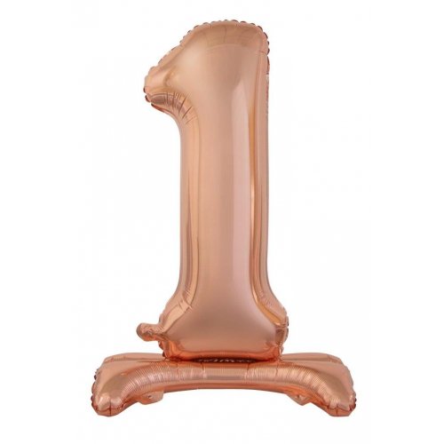 Standing Foil Balloon #1 Rose Gold 76cm