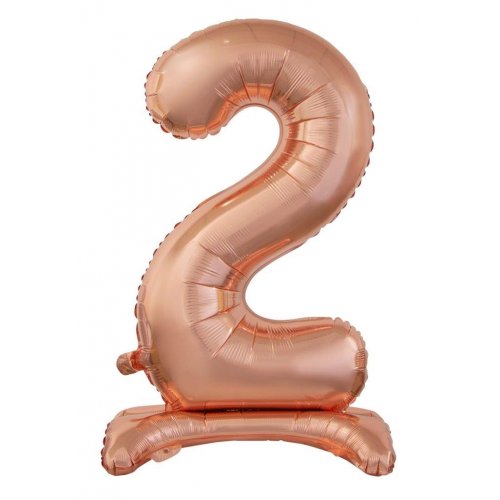 Standing Foil Balloon #2 Rose Gold 76cm