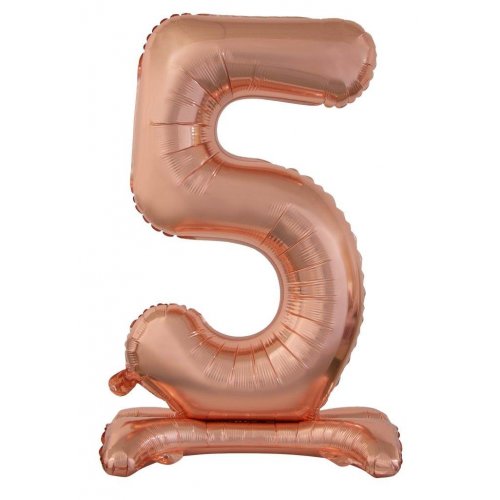 Standing Foil Balloon #5 Rose Gold 76cm