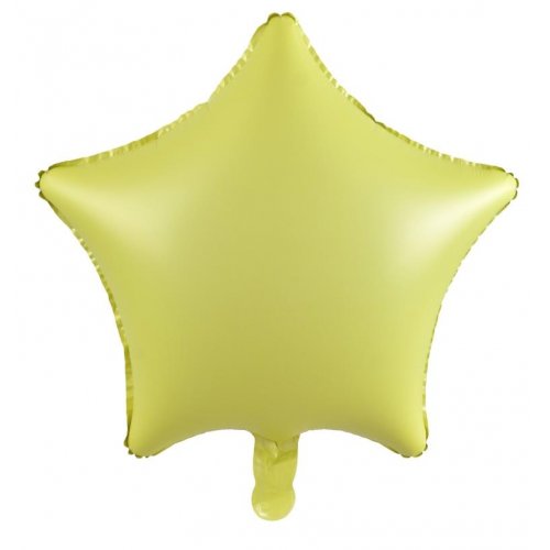Star Decrotex Matt Foil Balloon Pastel Yellow 45cm