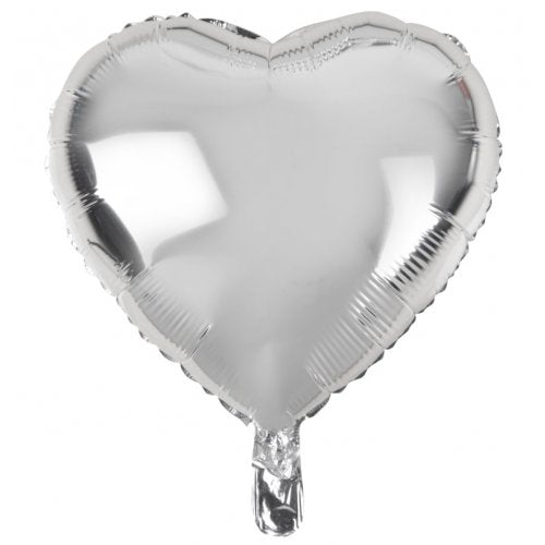 Heart Decrotex Silver Foil Balloon 45cm
