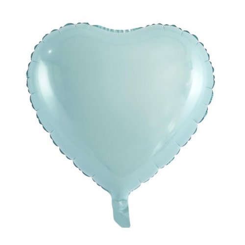 Heart Decrotex Light Blue Foil Balloon 45cm