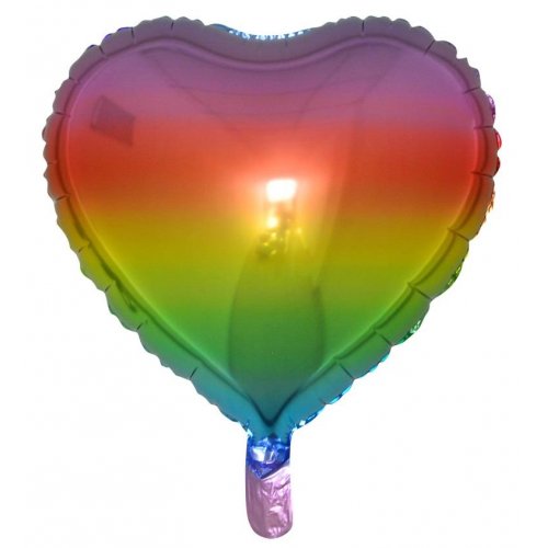 Heart Decrotex Rainbow Foil Balloon 45cm