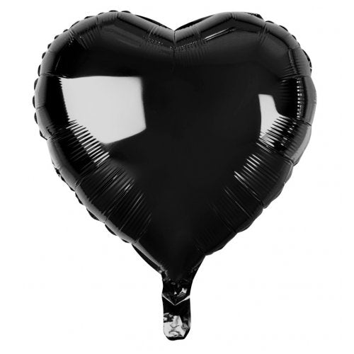 Heart Decrotex Black Foil Balloon 45cm