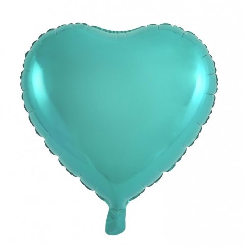 Heart Decrotex Teal Foil Balloon 45cm