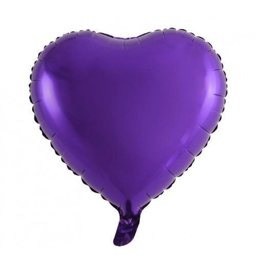 Heart Decrotex Purple Foil Balloon 45cm