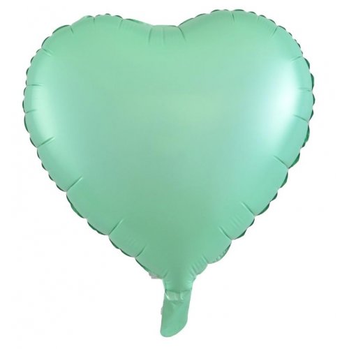 Heart Decrotex Matt Foil Balloon Pastel Mint 45cm