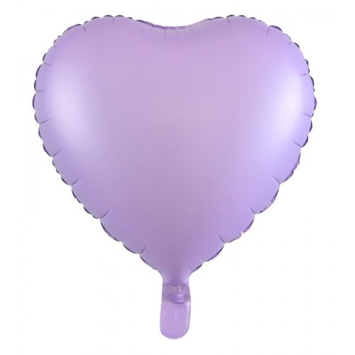 Heart Decrotex Matt Foil Balloon Pastel Lilac 45cm