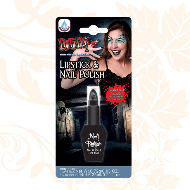 Black Lipstick & Nail Polish Set