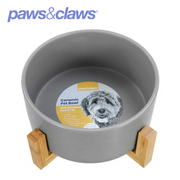 Ceramic Pet Bowl W/ Bamboo Stand 3 Asstd 19cm 1.8L