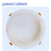 Ceramic Pet Bowl Marble W/ Bamboo Stand 1.8L 2 Asstd 19cm