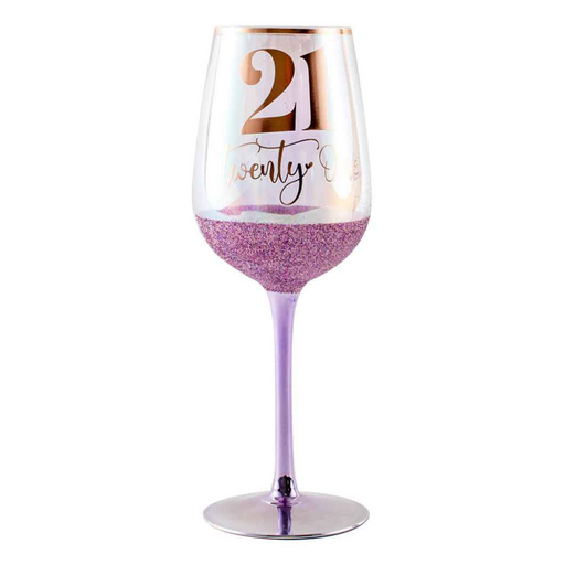 Ronis 21 Glitterati Wine Glass 430ml Purple