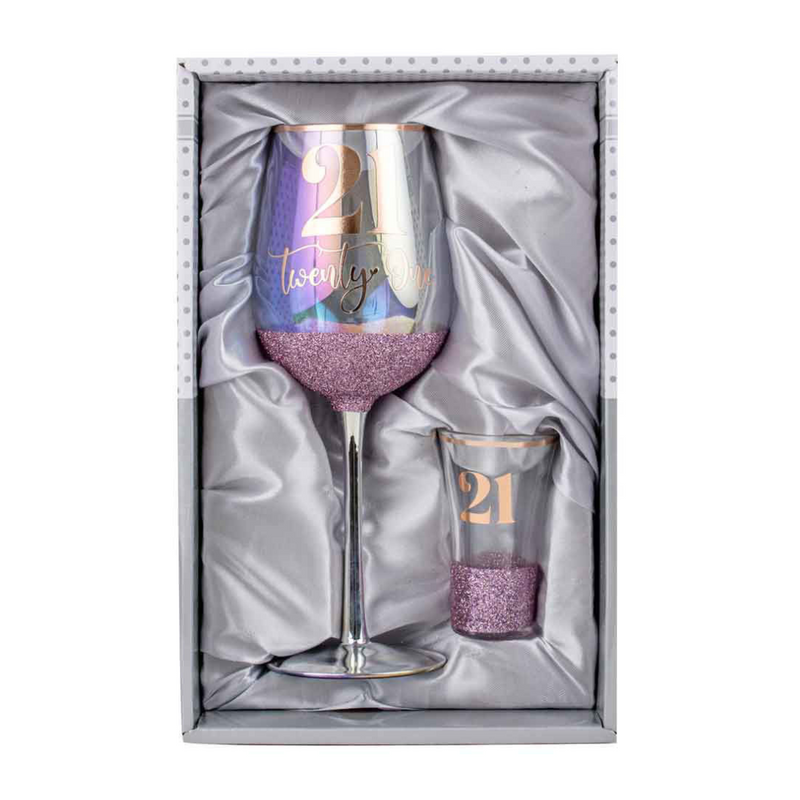 Ronis 21 Purple Glitterati Wine/Shot Set 430ml/30ml