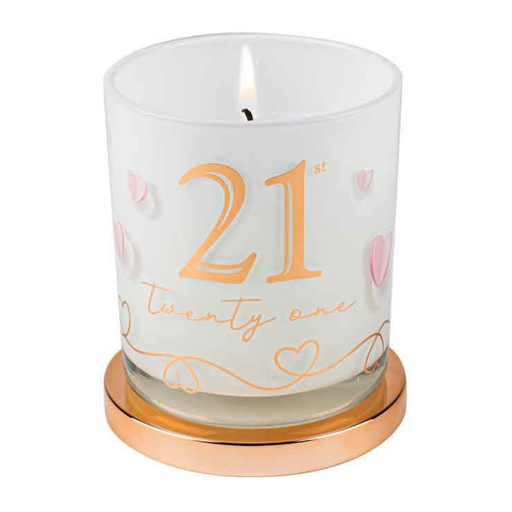 Ronis 21st Candle Vanilla 45hr Burn Time 9x8cm