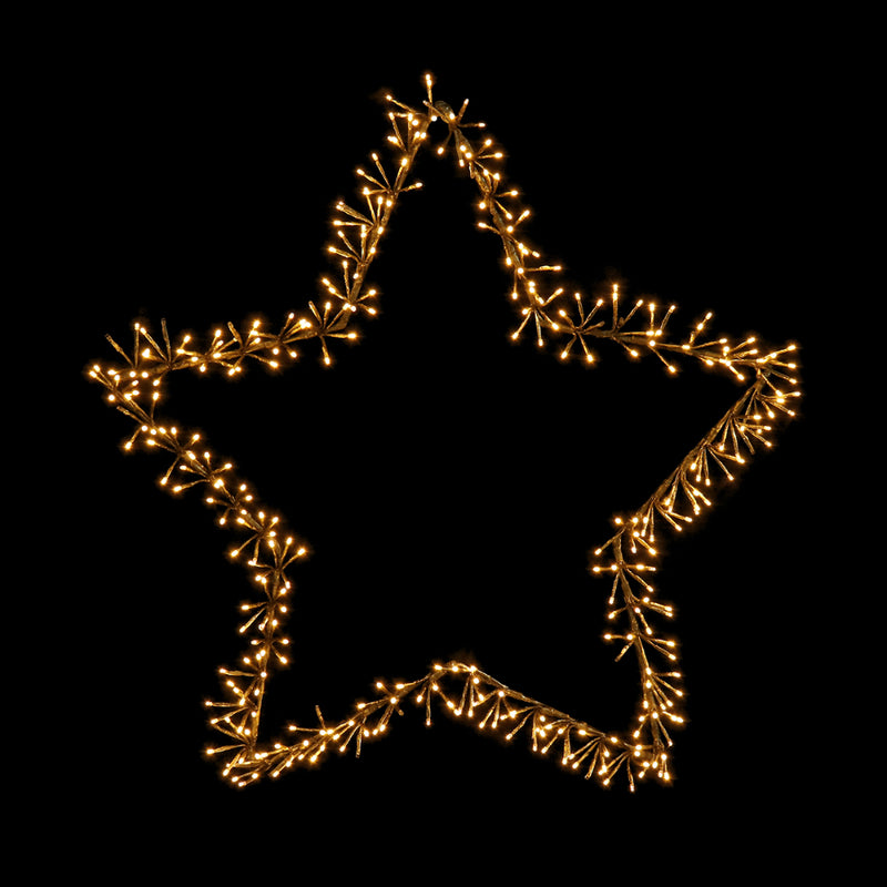 Led Sparkle Star Twinkle Gold/Silver 90cm