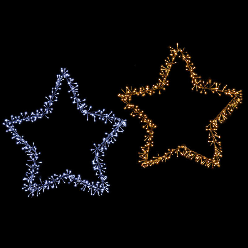 Led Sparkle Star Twinkle Gold/Silver 90cm