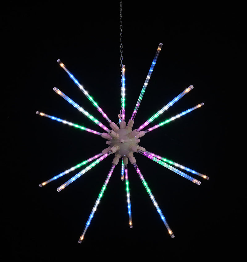 LED Meteor Lights On Stand Multi 2in1 140cm