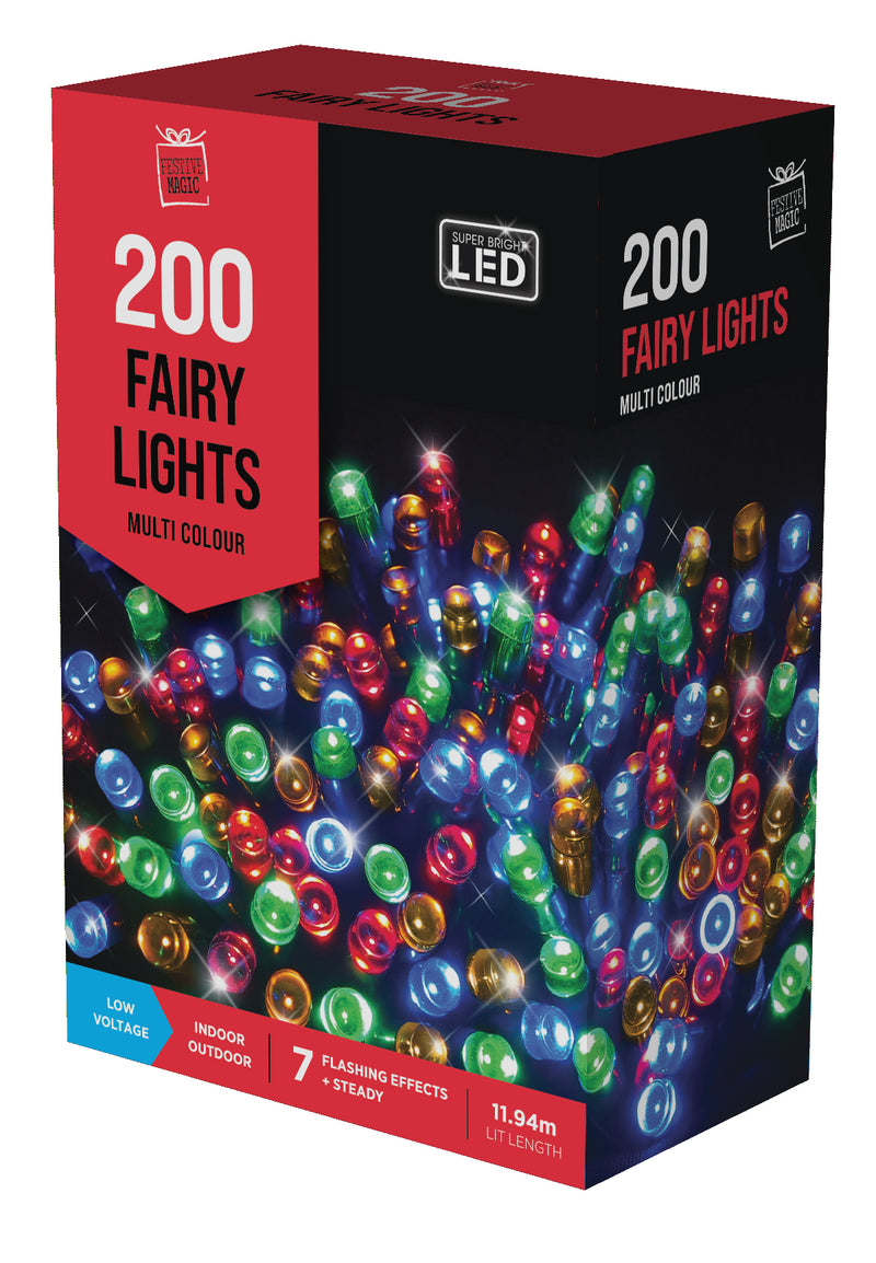 200 Flashing Multi LED Lights