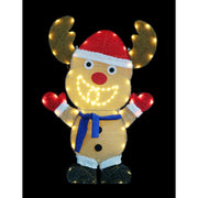 Led Mesh 3D Singing Reindeer 93Cm Flash
