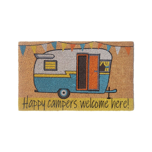 Doormat PVC Coir Happy Camper 45x75cm