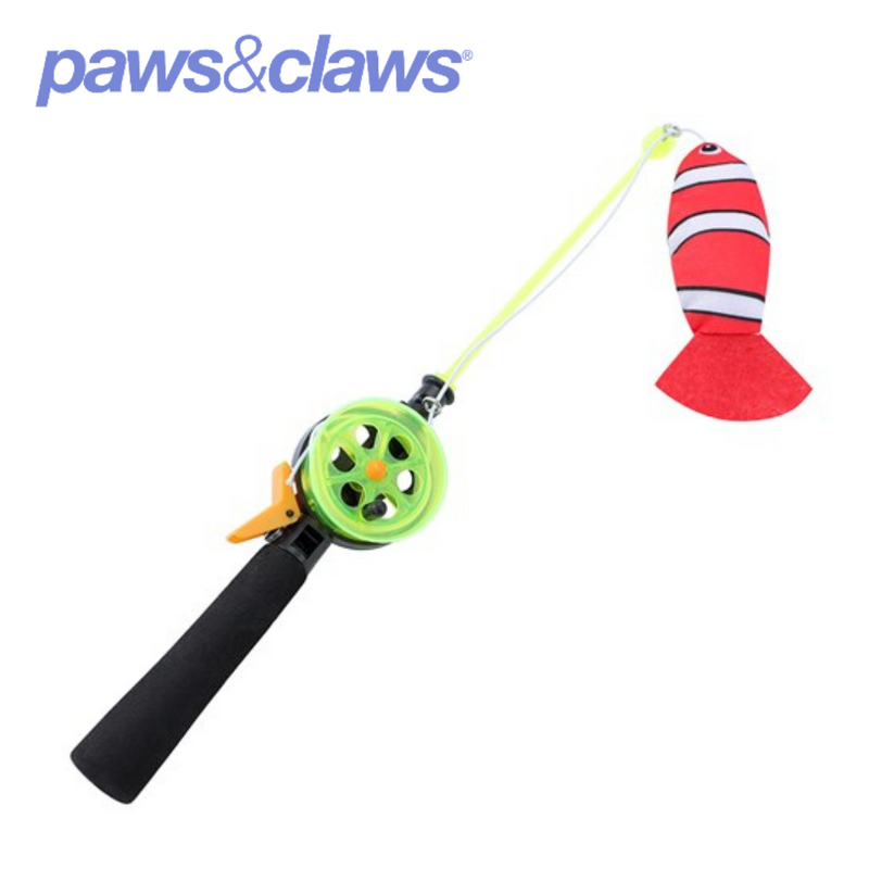 Go Fish Rod Cat Toy 35X5cm 2 Assorted