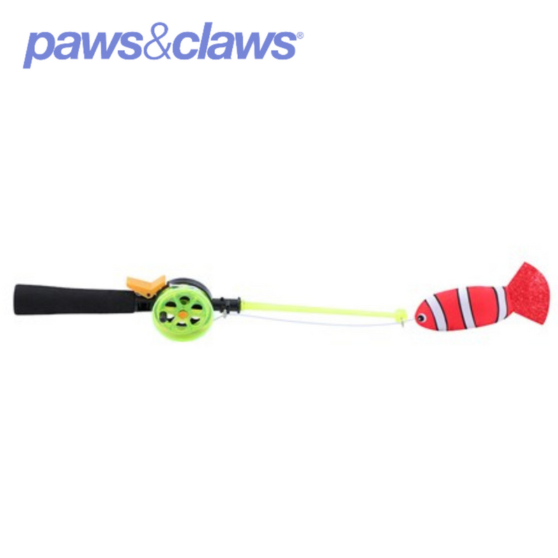 Go Fish Rod Cat Toy 35X5cm 2 Assorted
