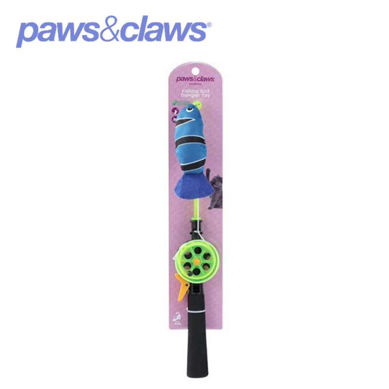 Go Fish Rod Cat Toy 35X5cm 2 Assorted
