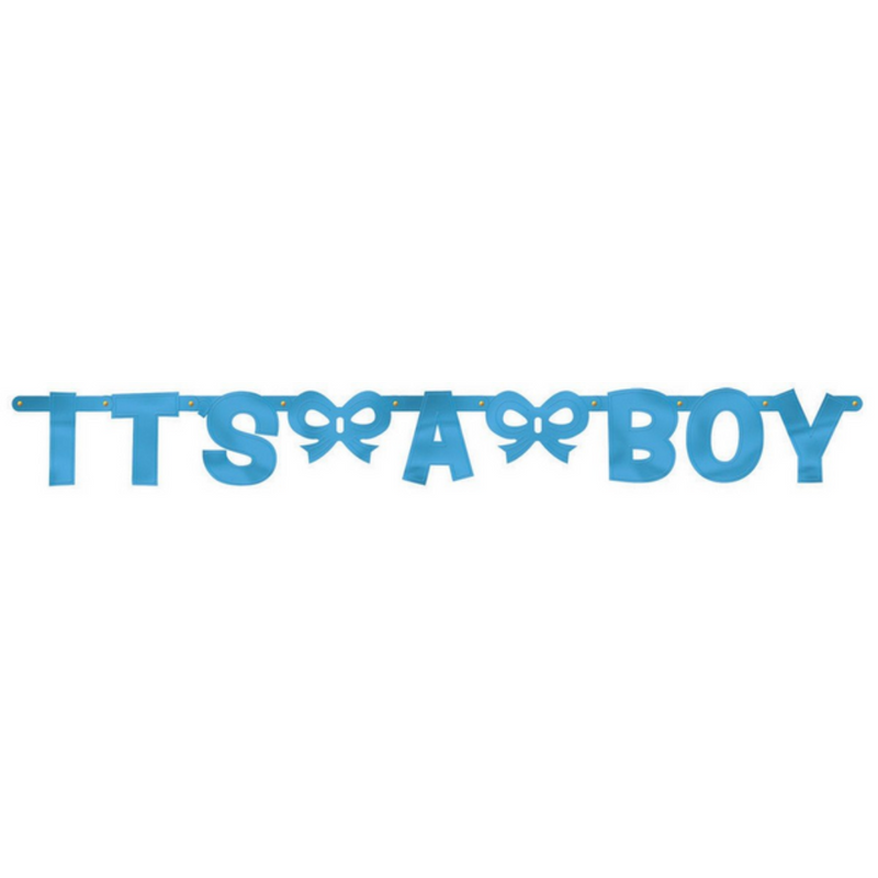 Baby Boy Foil Banner