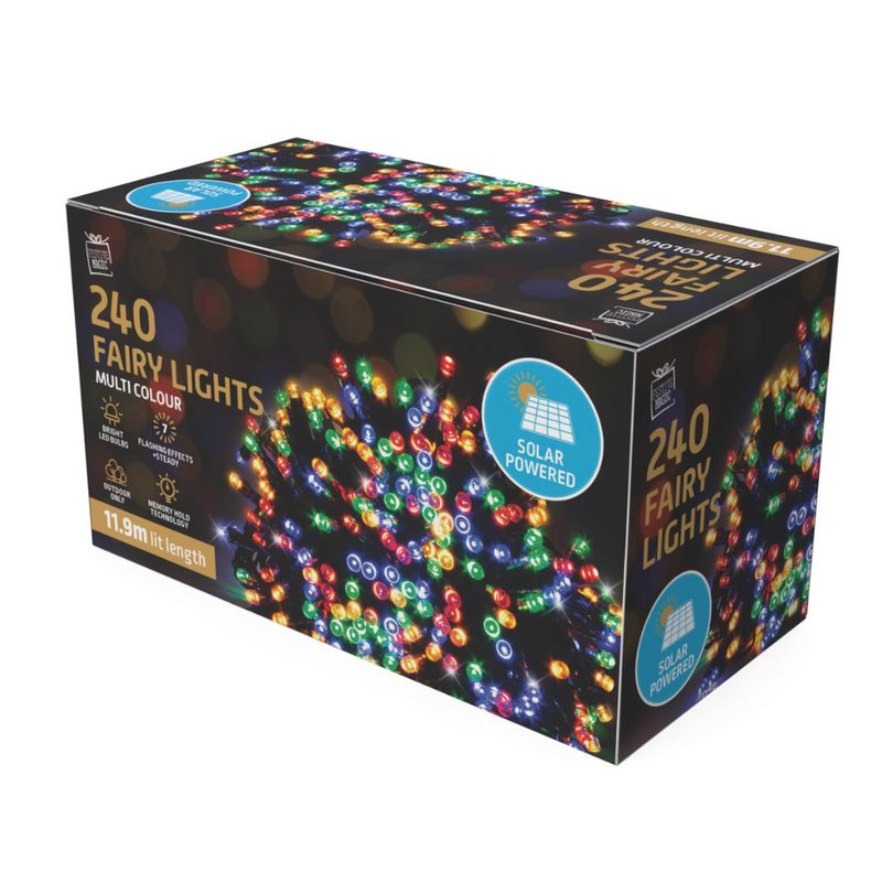 Ronis 240 LED Solar Fairy Lights Multi Promo