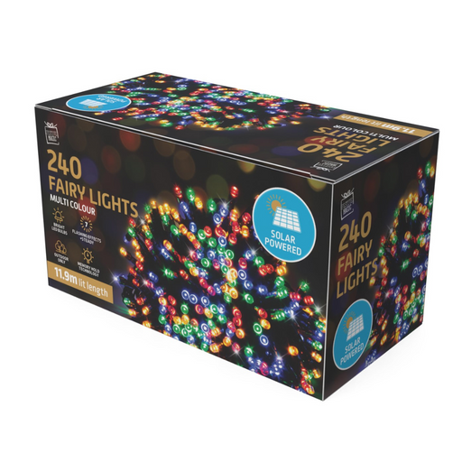 Ronis 240 LED Solar Fairy Lights Multi Promo