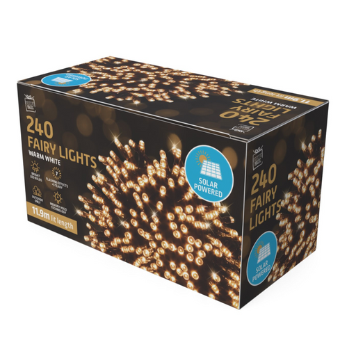 Ronis 240 LED Solar Fairy Lights Warm Promo