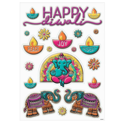 Diwali Foil Embossed Window Decorations