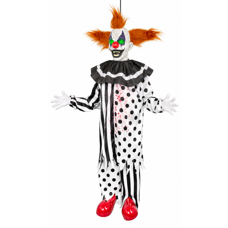 Hanging shaking clown Halloween animatronic decoration