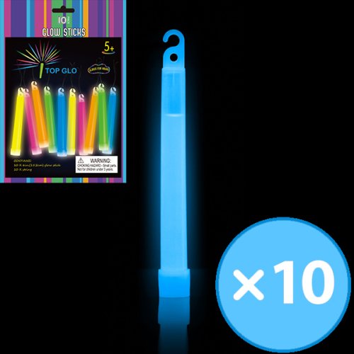 Blue glow stick with lanyard