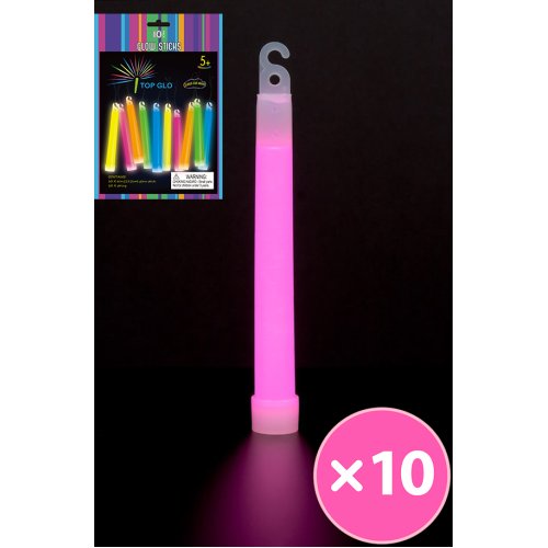 Pink glow stick with neck string