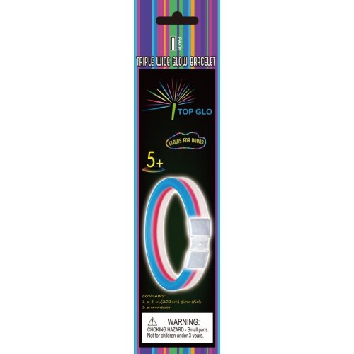Wide tri-color glow bracelet