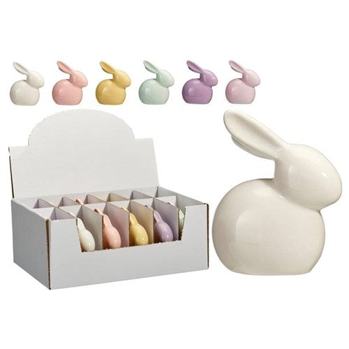 Sitting porcelain bunny figurine 10cm