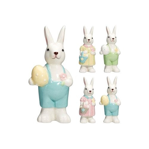 Standing porcelain bunny figurine 13cm